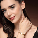 Traditional Gold Plated Kundan Studded Wraparound Bracelet