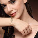 Traditional Gold Plated Kundan Studded Wraparound Bracelet