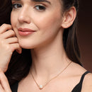 Gold Plated Gold Toned Pearl Necklace Infinity Butterfly Pendant Set