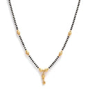 Set Of 3 Gold-Plated Black Beads Beaded and AD-Studded Mangalsutra For Women (Combo 11)