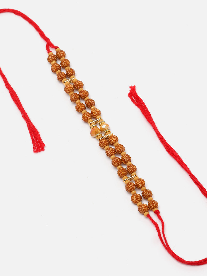 Traditional Multi Rudraksh Stringed Rakhi