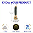 Gold-Plated Round Green Kundan & Pearl Maang Tikka