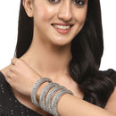 Set Of 4 Oxidised Silver-Plated Classic Intricate Textured Bangles Jewellery Set