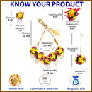 Yellow & Pink Flower Jewellery Set Combo