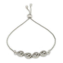 ZENEME Set of 3 Rhodium Plated AD Necklace Set & Bracelet Jewellery Set For Women & Girls