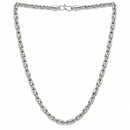 Silver Plated Twisted Rope Link Chain for Men & Boys