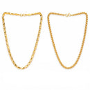Gold Plated Herringbone & Cuban Link Chain Combo for Men & Boys