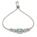 ZENEME Set of 3 Rhodium Plated AD Necklace Set & Bracelet Jewellery Set For Women & Girls
