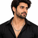 Silver Plated Twisted Rope Link Chain for Men & Boys