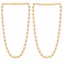 ZENEME Gold Plated Finish Handmade Work Multi-Pearl Mala Jewellery For Women