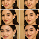 Gold Plated Hoop, Stud & Drop Earring Combo Set of 6 Pairs for Women & Girls