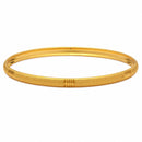 ZENEME Set of 8 Gold Plated Line Textured Ribbed Bangles for Women & Girls