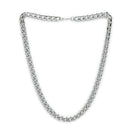 Silver Plated Snake & Cuban Link Chain Combo for Men & Boys