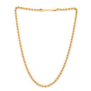 Gold Plated Sleek Gold Twisted Rope Link Chain & Bracelet Set for Men & Boys