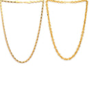 Gold Plated Box & Wheat Link Chain Combo for Men & Boys