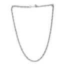 Silver Plated Rope & Snake Link Chain Combo for Men & Boys