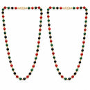 ZENEME Gold Plated Finish Handmade Work Multi-Pearl Mala For Women