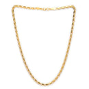 Gold Plated Herringbone & Cuban Link Chain Combo for Men & Boys