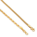 Gold Plated Snake & Figaro Link Chain Combo for Men & Boys