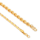 Gold Plated Box & Wheat Link Chain Combo for Men & Boys
