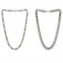 Silver Plated Rope & Snake Link Chain Combo for Men & Boys