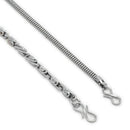 Silver Plated Rope & Snake Link Chain Combo for Men & Boys