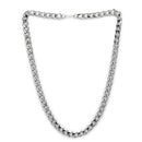 Silver Plated Box & Cuban Link Chain Combo for Men & Boys
