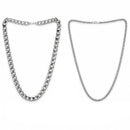 Silver Plated Box & Cuban Link Chain Combo for Men & Boys