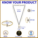 Gold-Plated American Diamond Studded Jewellery Set Combo