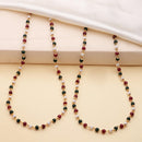 ZENEME Gold Plated Finish Handmade Work Multi-Pearl Jewellery For Women