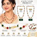 ZENEME Gold Plated Finish Handmade Work Multi-Pearl Jewellery For Women