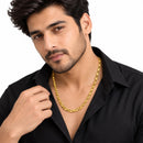 Gold Plated Sleek Figaro Link Chain for Men & Boys