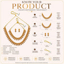 ZENEME Set of 4 Antique Gold Plated Brass With Pearl Traditional South Indian Bridal Jewellery Set For Women & Girls Gold Toned