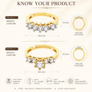 Set of 2 Gold Plated AD Crystal Bloom Adjustable Ring Combo for Women & Girls