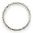 ZENEME Set of 2 Rhodium Plated White Floral Bangles for Women & Girls (2.4)