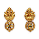 ZENEME Set of 4 Antique Gold Plated Brass With Pearl Traditional South Indian Bridal Jewellery Set For Women & Girls Gold Toned