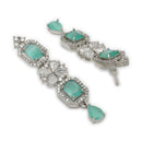 ZENEME Set of 3 Rhodium Plated AD Necklace Set & Bracelet Jewellery Set For Women & Girls
