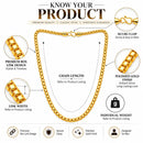 Gold Plated Classic Cuban Link Chain for Men & Boys