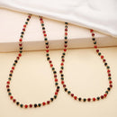 ZENEME Gold Plated Finish Handmade Work Multi-Pearl Mala For Women
