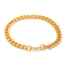 Gold Plated Anti-Tarnish Classic Cuban Link Bracelet for Men & Boys