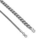 Silver Plated Snake & Cuban Link Chain Combo for Men & Boys