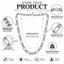 Silver Plated Figaro Link Chain for Men & Boys