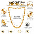 Gold Plated Twisted Rope Link Chain for Men & Boys