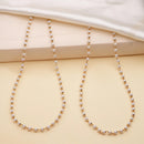 ZENEME Gold Plated Finish Handmade Work Multi-Pearl Mala Jewellery For Women