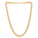 Gold Plated Bold Classic Cuban Link Chain & Bracelet Set for Men & Boys