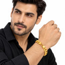Gold Plated Anti-Tarnish Bold Curb Link Bracelet for Men & Boys