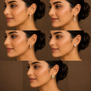 Gold Plated Hoop, Stud & Drop Earring Combo Set of 5 Pairs for Women & Girls