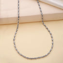 Silver Plated Twisted Rope Link Chain for Men & Boys