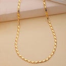Gold Plated Sleek Figaro Link Chain for Men & Boys