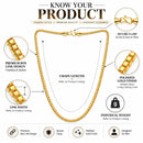 Gold Plated Sleek Box Link Chain for Men & Boys